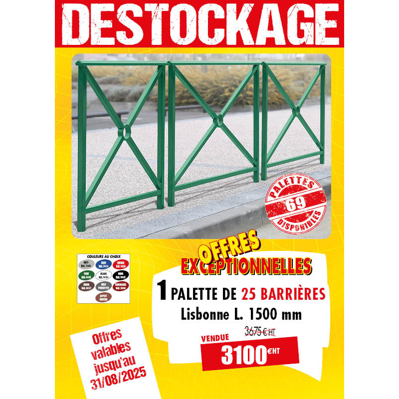 25 BARRIÈRES DE VILLE LISBONNE 1500 MM