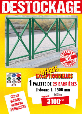 25 BARRIÈRES DE VILLE LISBONNE 1500 MM