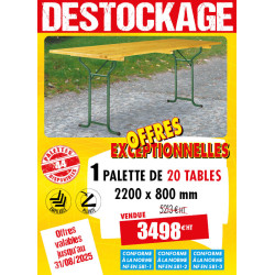 20 TABLES EN BOIS RÉCEPTION