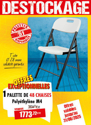 48 CHAISES DE COLLECTIVITÉ PLIANTES