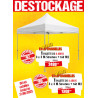 LOT DE 4 OU 8 ABRIS FESTIFS 300 X 300 CM