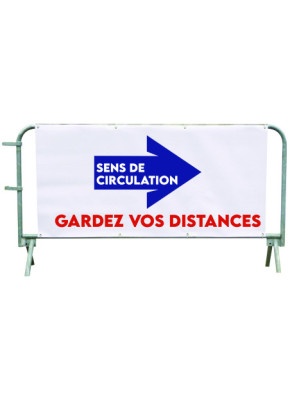 HABILLAGE BARRIÈRE POLICE : HOUSSE COVID