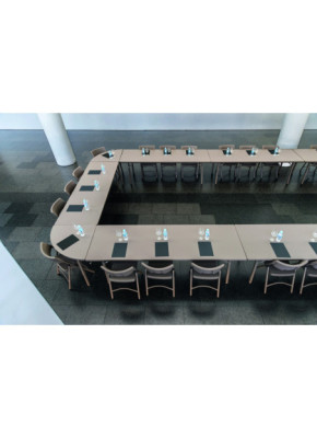 TABLE POLYÉTHYLÈNE RECTANGULAIRE GAMME GRIS TAUPE