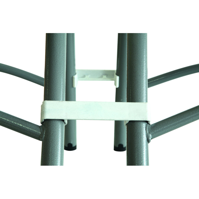 SYSTÈME D'ACCROCHE CHAISE POLYÉTHYLÈNE GRIS PLIANTE