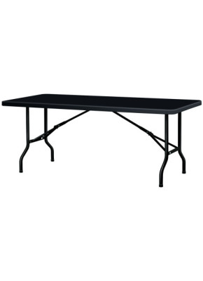 TABLE PLIANTE POLYÉTHYLÈNE PLATEAU NOIR