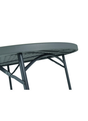 TABLE POLYÉTHYLÈNE RONDE PLATEAU ANTHRACITE