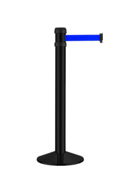 Poteau noir Ø 80 mm avec sangle long. 4300 mm laqué noir