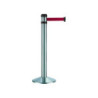 Poteau chromé Ø 80 mm avec sangle long. 4300 mm laqué noir
