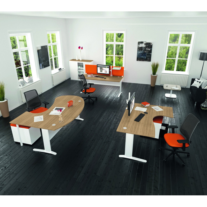 PIED DE SOUTIEN Ø 60 MM BLANC BUREAU AS