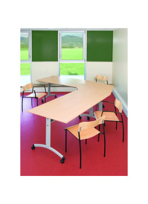 TABLE BASCULANTE À ROULETTES