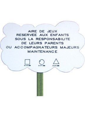 PANNEAU AIRE DE JEUX NUAGE