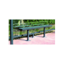 BANC ACIER POUR ABRI BUS