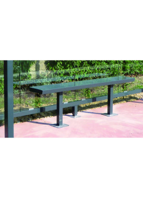 BANC ACIER POUR ABRI BUS