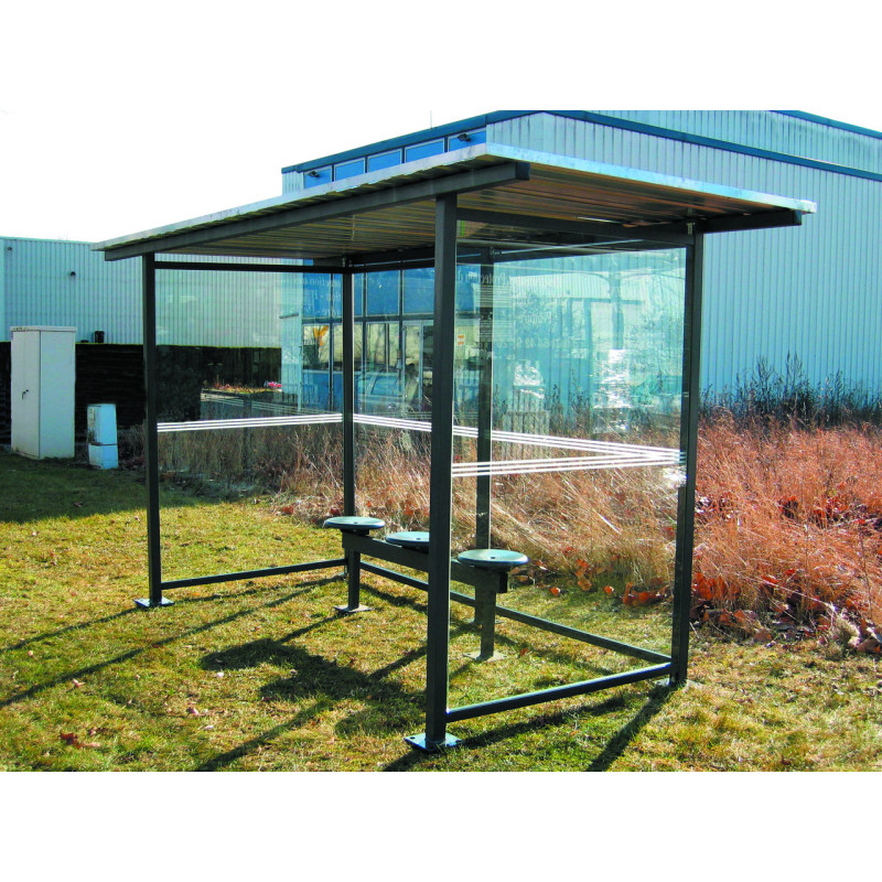 ABRI BUS MÉTAL BELLECOMBE TOIT PLAT