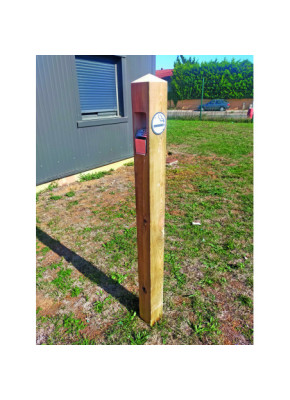 BORNE CENDRIER BOIS EXTÉRIEUR