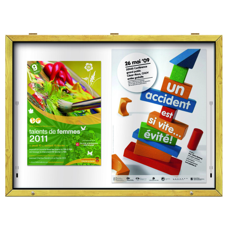 VITRINE D'AFFICHAGE EXTÉRIEUR BOIS