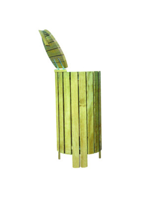 CORBEILLE RONDE AVEC COUVERCLE 100 L