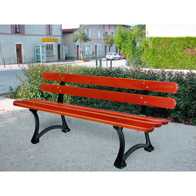 BANC EXTÉRIEUR BOIS MALOU LAMES ARRONDIES