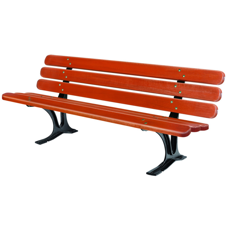 BANC BOIS VALENTIN LAMES ARRONDIES