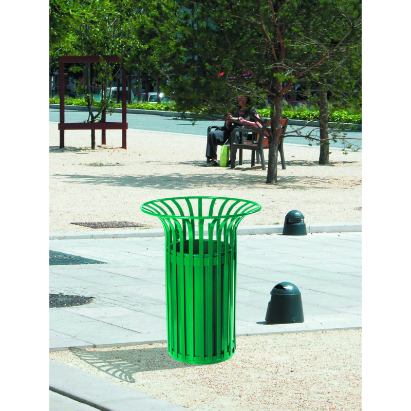 Corbeille avec seau 55 L RAL 6005 Corbeille avec seau 55 L RAL 6005