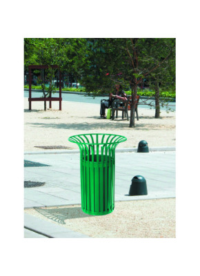 Corbeille avec seau 55 L RAL 6005