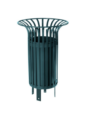 Corbeille avec seau 55 L RAL 7016