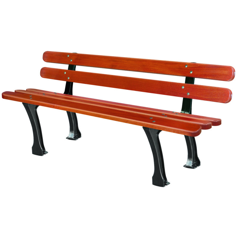 BANC PUBLIC MALOU 4 PIEDS LAMES ARRONDIES