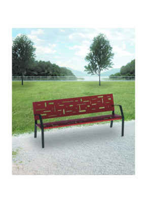 BANC PUBLIC MÉTALLIQUE ABSTRACT