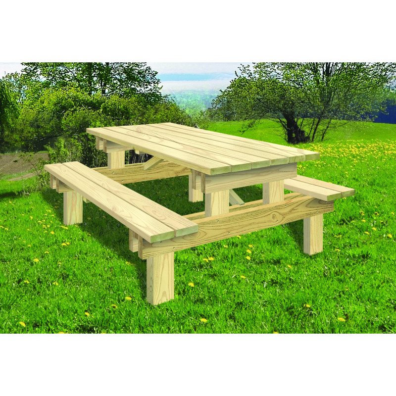 TABLE PIQUE-NIQUE EN PIN BUIS