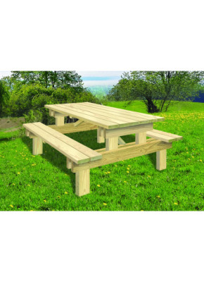 TABLE PIQUE-NIQUE EN PIN BUIS