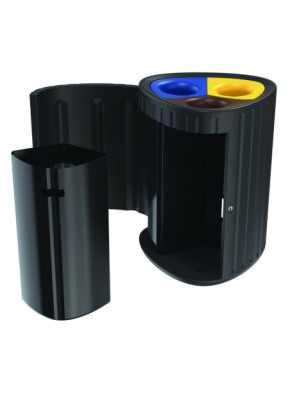 CORBEILLE EXTÉRIEURE DE TRI ROMA 3 X 60 L
