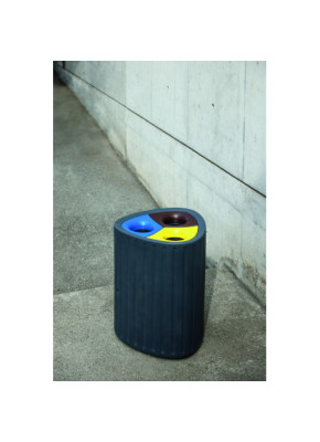 CORBEILLE EXTÉRIEURE DE TRI ROMA 3 X 60 L