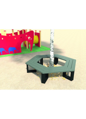 BANQUETTE TOUR D'ARBRE HEXAGONALE