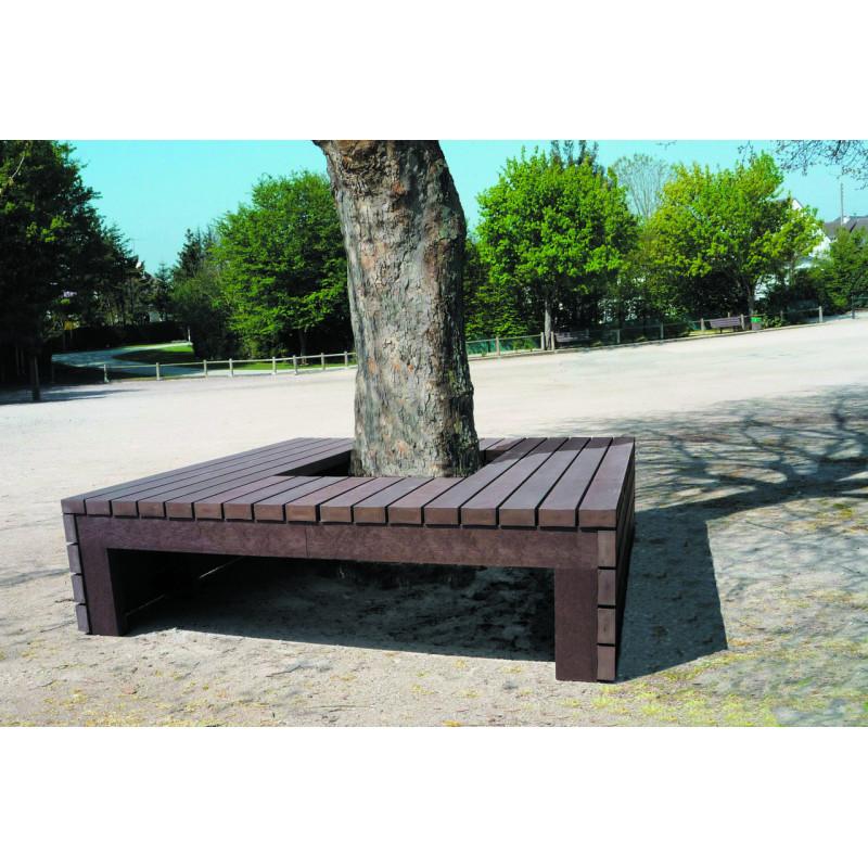 BANC TOUR D'ARBRE RECYCLÉ