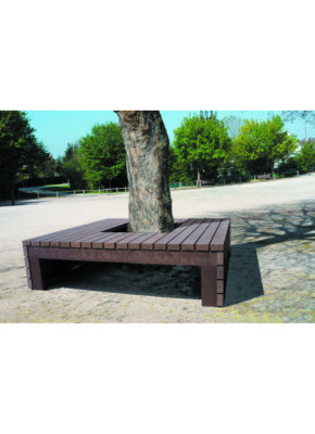 BANC TOUR D'ARBRE RECYCLÉ