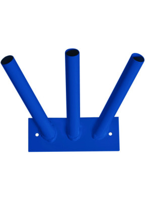 Porte-drapeaux Ø 26 mm oblique 3 mâts bleu