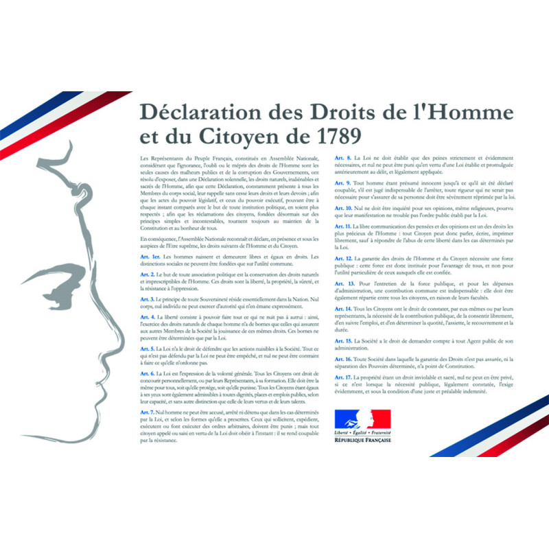 PANNEAU DÉCLARATION DES DROITS DE L'HOMME