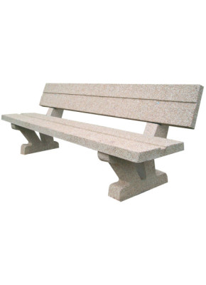 Banc finition gravillons lavés