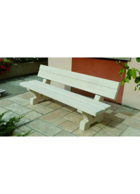 Banc finition blanc sablé