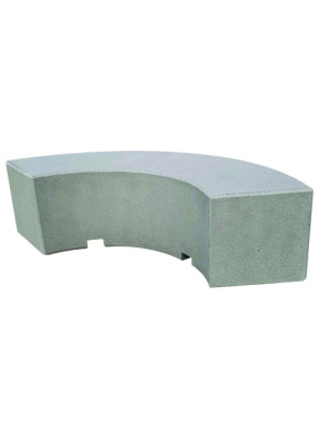 BANQUETTE URBAINE BÉTON 1/3 CERCLE