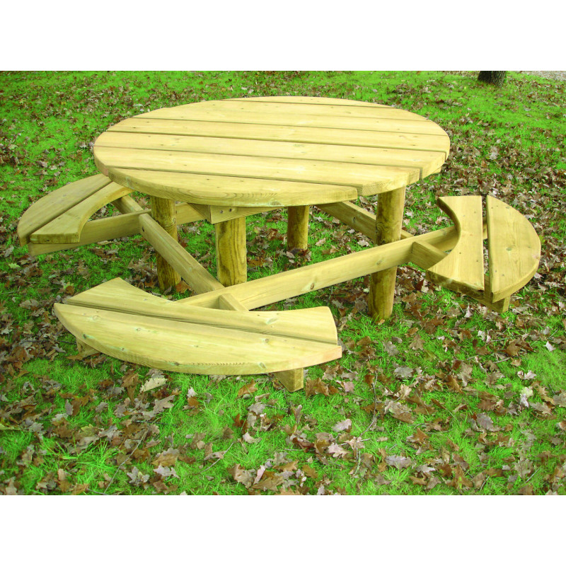 TABLE DE PIQUE-NIQUE RONDE LANTANIER