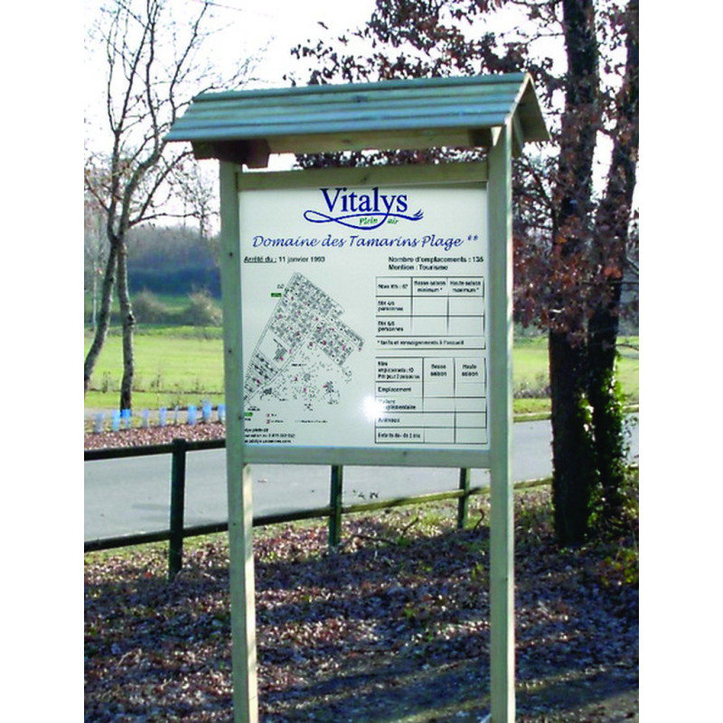 PANNEAU D'AFFICHAGE EXTÉRIEUR BOIS