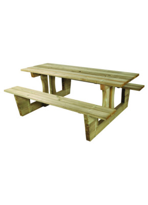 TABLE DE JARDIN AVEC BANCS PIVOINE