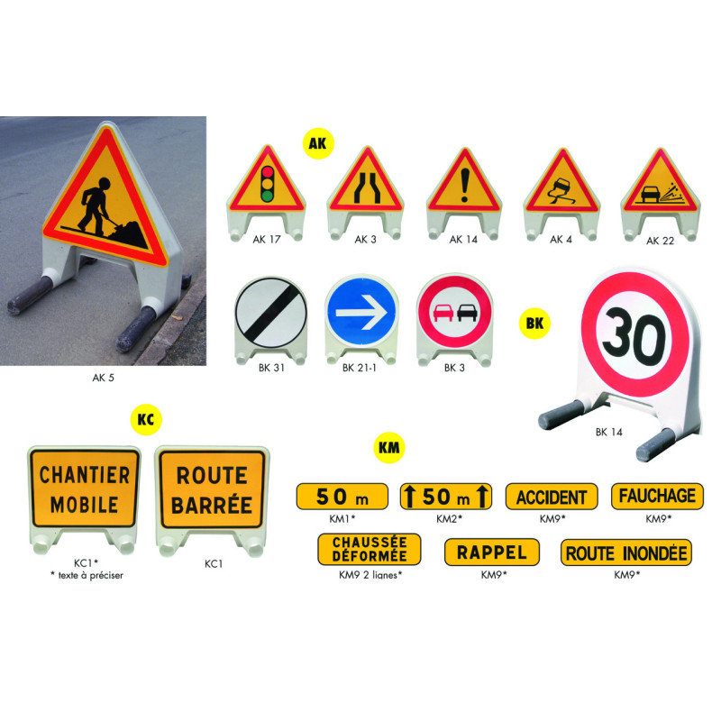 PANNEAUX SIGNALISATION TEMPORAIRE : GAMME MISTRAL