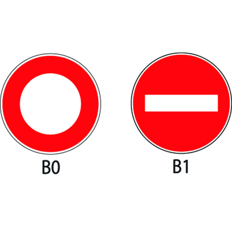 PANNEAUX SENS INTERDIT ET CIRCULATION INTERDITE : TYPE B