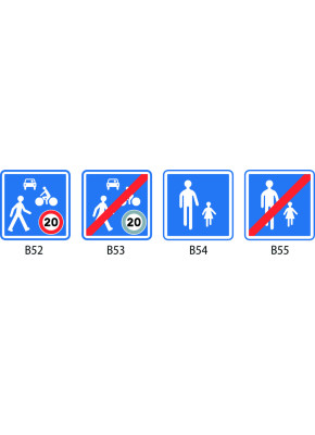 PANNEAUX ROUTIERS ZONE DE RENCONTRE ET AIRE PIÉTONNE : TYPE B