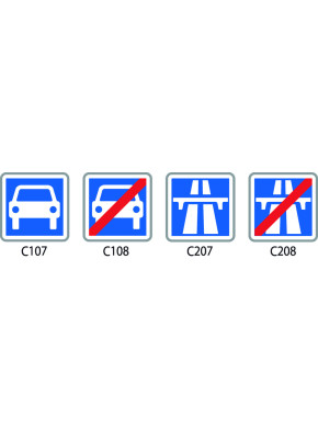 PANNEAUX DE SIGNALISATION AUTOROUTIERS : TYPE C