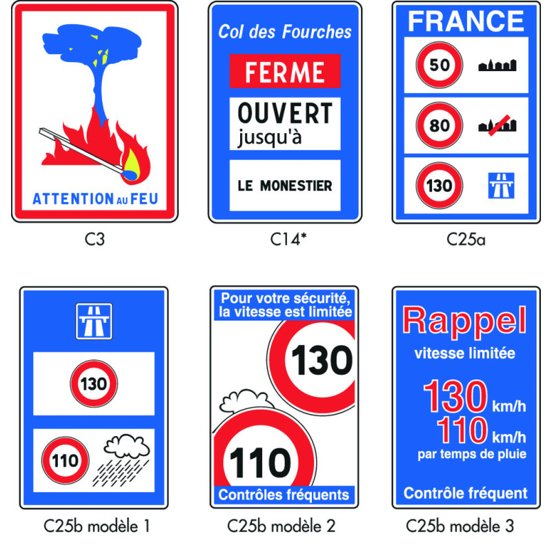 PANNEAUX ROUTIERS TYPE C3/C14/C25