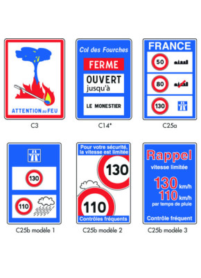 PANNEAUX ROUTIERS TYPE C3/C14/C25