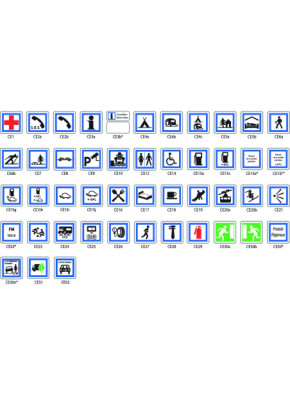PANNEAUX SIGNALISATION INDICATION DE SERVICES : TYPE CE